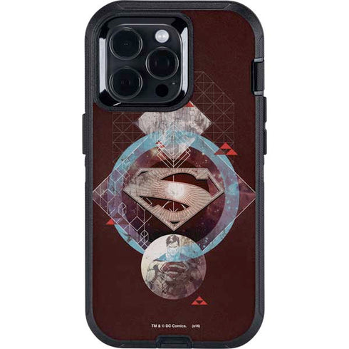 DC Comics Superman Purple Abstract Collage Otterbox Defender iPhone Skin