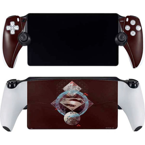 DC Comics Superman Purple Abstract Collage PlayStation Portal Remote Player Skin