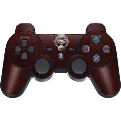 DC Comics Superman Purple Abstract Collage PS3 Dual Shock wireless controller Skin