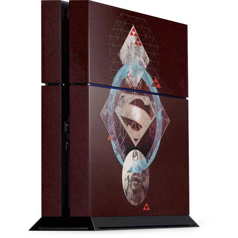 DC Comics Superman Purple Abstract Collage PlayStation PS4 Skins