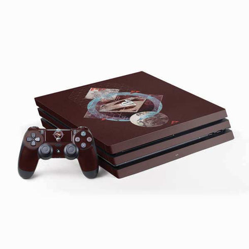 DC Comics Superman Purple Abstract Collage PlayStation PS4 Skins