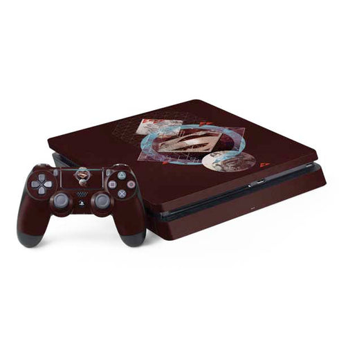 DC Comics Superman Purple Abstract Collage PlayStation PS4 Skins