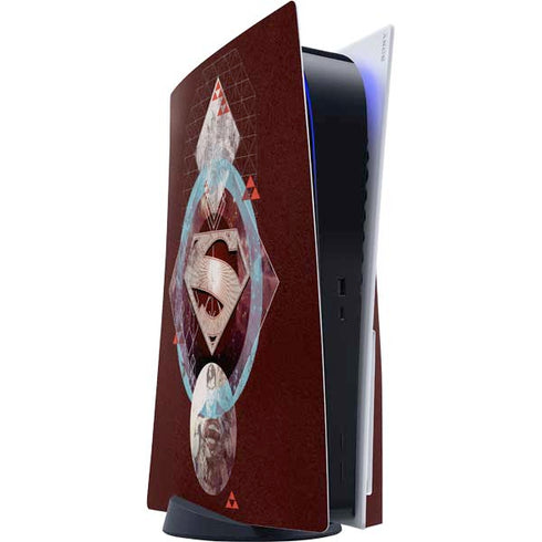 DC Comics Superman Purple Abstract Collage PlayStation PS5 Skins
