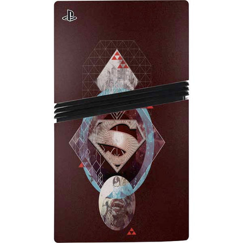 DC Comics Superman Purple Abstract Collage PS5 Pro Bundle Skin