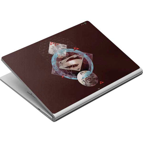 DC Comics Superman Purple Abstract Collage Surface Book Skin
