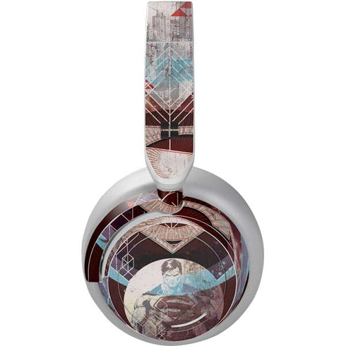 DC Comics Superman Purple Abstract Collage Surface Headphones Skin