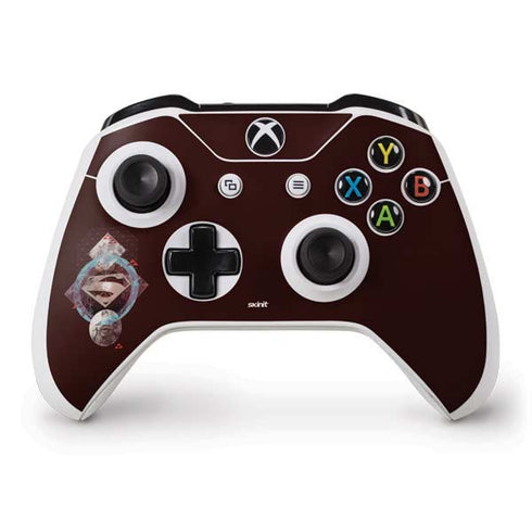 DC Comics Superman Purple Abstract Collage Xbox One S Controller Skin