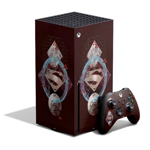 DC Comics Superman Purple Abstract Collage Xbox Series X Skins