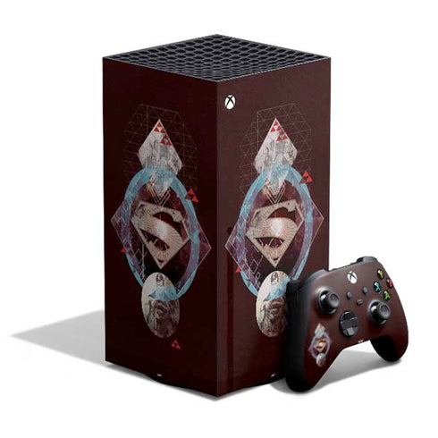 DC Comics Superman Purple Abstract Collage XBox Series X Digital Edition Bundle Skin