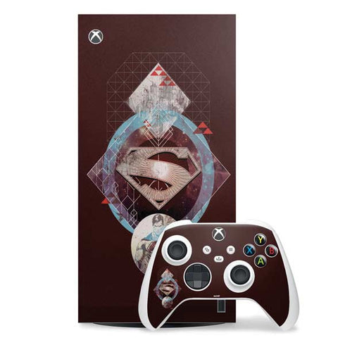 DC Comics Superman Purple Abstract Collage Xbox Series X Skins