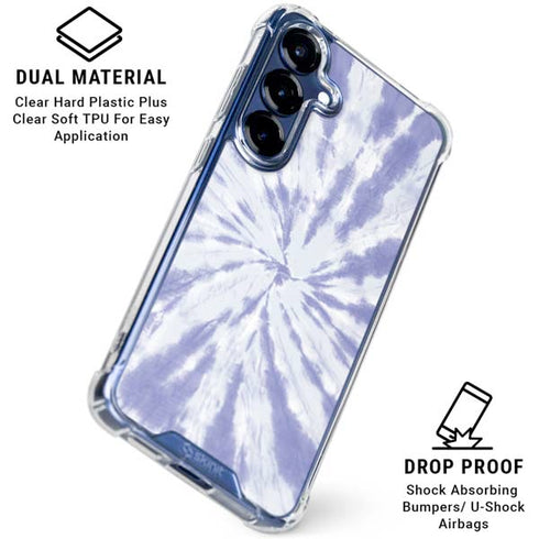 Purple Tie Dye Galaxy S25 Clear Case