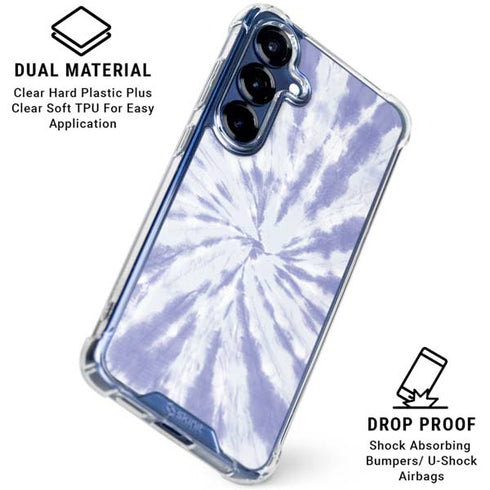 Purple Tie Dye Galaxy S25 Plus Clear Case