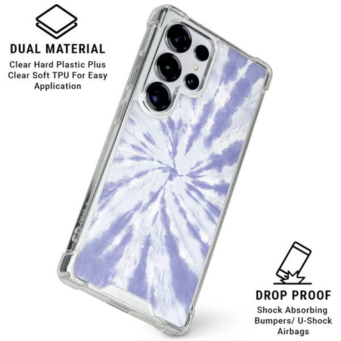 Purple Tie Dye Galaxy S25 Ultra Clear Case