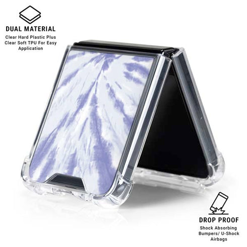 Purple Tie Dye Galaxy Z Flip6 Clear Case
