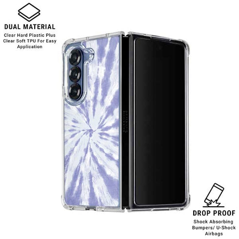 Purple Tie Dye Galaxy Z Fold6 Clear Case