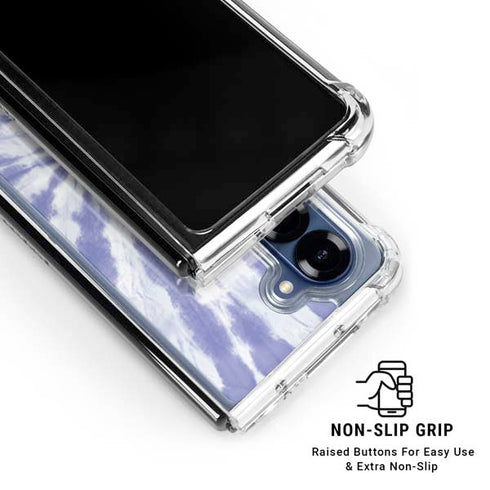 Purple Tie Dye Galaxy Z Fold6 Clear Case