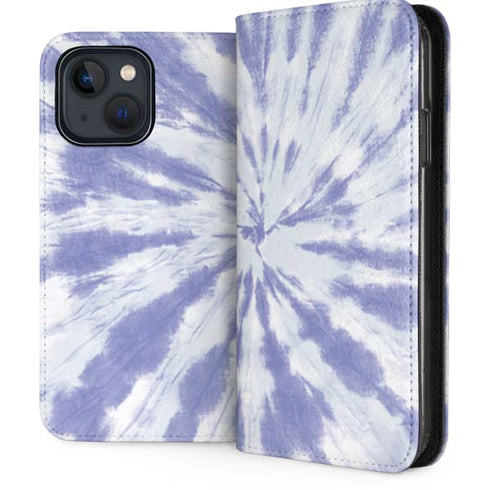 Purple Tie Dye iPhone 15 Plus Folio Case