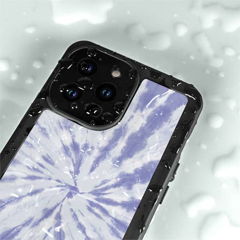 Purple Tie Dye iPhone 15 Pro Waterproof Case