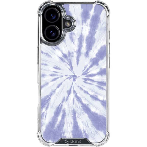 Purple Tie Dye iPhone 16 Clear Case