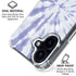 Purple Tie Dye iPhone 16 Clear Case