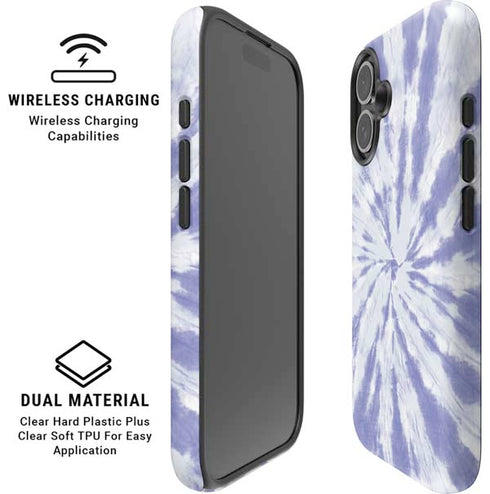 Purple Tie Dye iPhone 16 Magsafe Impact Case