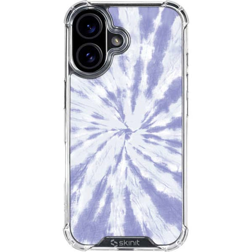 Purple Tie Dye iPhone 16 Plus Clear Case