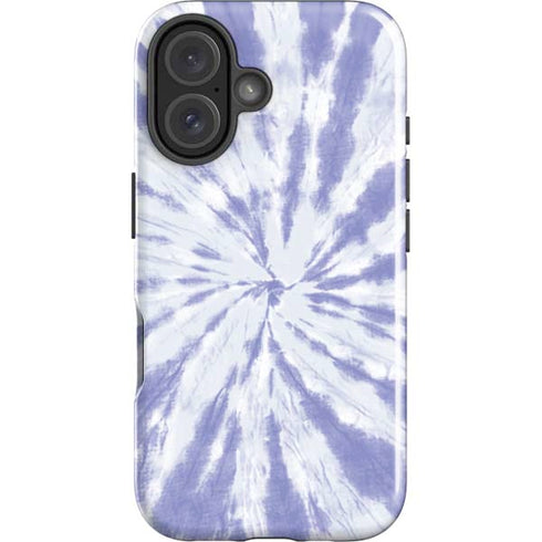 Purple Tie Dye iPhone 16 Plus Impact Case