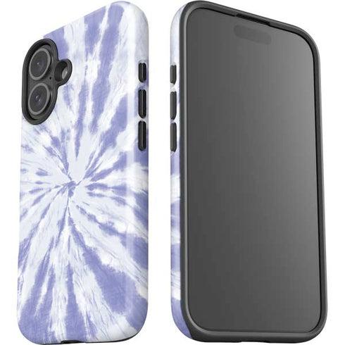 Purple Tie Dye iPhone 16 Plus Impact Case