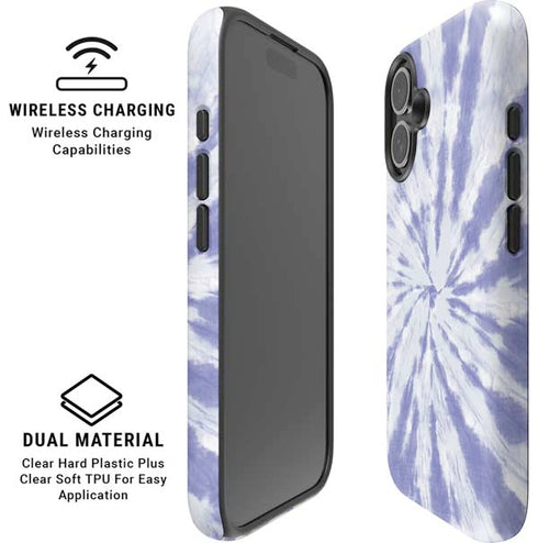 Purple Tie Dye iPhone 16 Plus Magsafe Impact Case