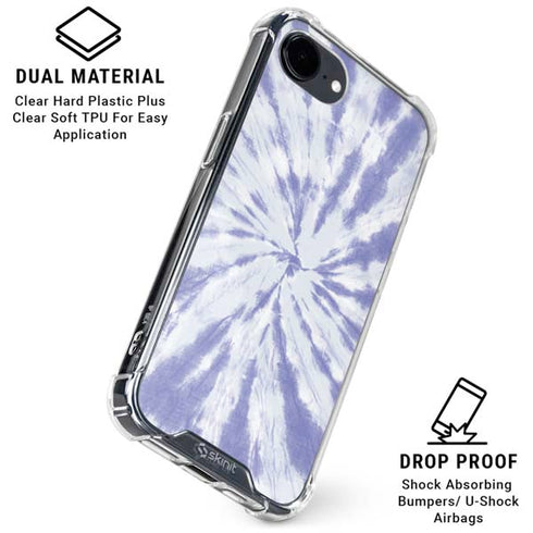 Purple Tie Dye iPhone 16e Clear Case