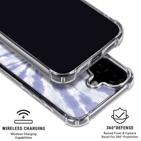 Purple Tie Dye iPhone 17 Clear Case