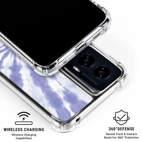 Purple Tie Dye Moto G Power 5G (2024) Clear Case