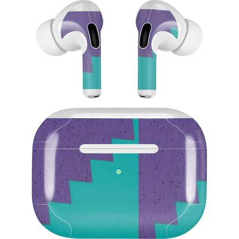 Purple Turquoise Zig Zag AirPods Skins