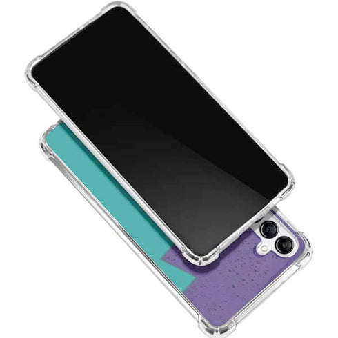 Purple Turquoise Zig Zag Gabb Phone 4 Clear Case