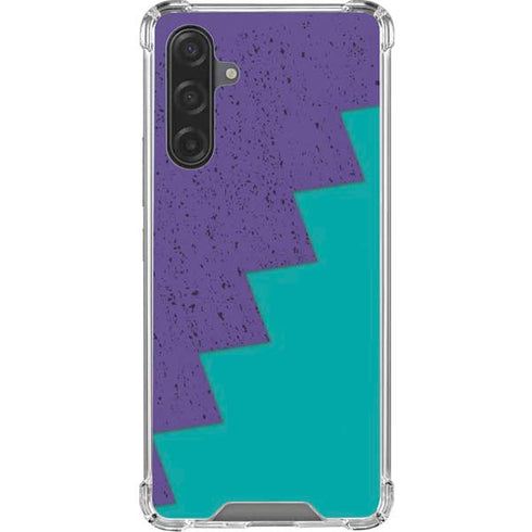 Purple Turquoise Zig Zag Galaxy A17 Clear Case