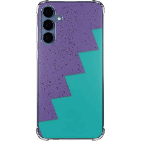Purple Turquoise Zig Zag Galaxy A55 5G Clear Case