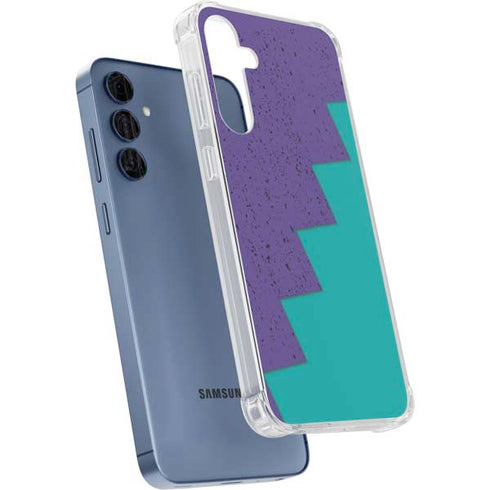 Purple Turquoise Zig Zag Galaxy A55 5G Clear Case