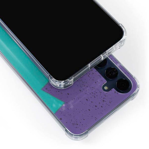 Purple Turquoise Zig Zag Galaxy A55 5G Clear Case