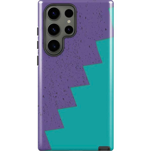 Purple Turquoise Zig Zag Galaxy S23 Ultra Pro Case
