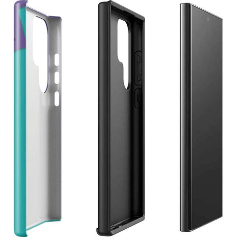 Purple Turquoise Zig Zag Galaxy S23 Ultra Pro Case