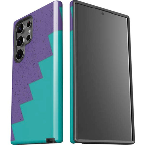 Purple Turquoise Zig Zag Galaxy S23 Ultra Pro Case