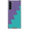 Purple Turquoise Zig Zag Galaxy S24 FE Clear Case