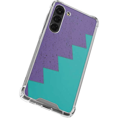Purple Turquoise Zig Zag Galaxy S24 FE Clear Case