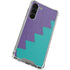 Purple Turquoise Zig Zag Galaxy S24 FE Clear Case