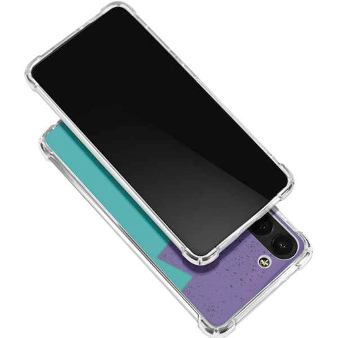 Purple Turquoise Zig Zag Galaxy S24 FE Clear Case