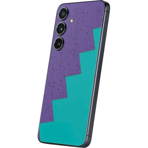 Purple Turquoise Zig Zag Galaxy S24 Skin