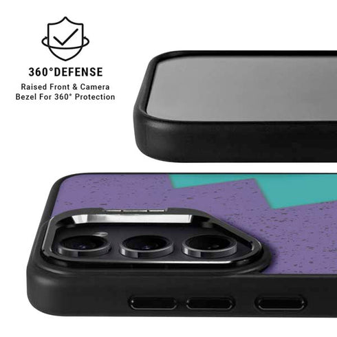 Purple Turquoise Zig Zag Galaxy S25 Ultra Kickstand Case
