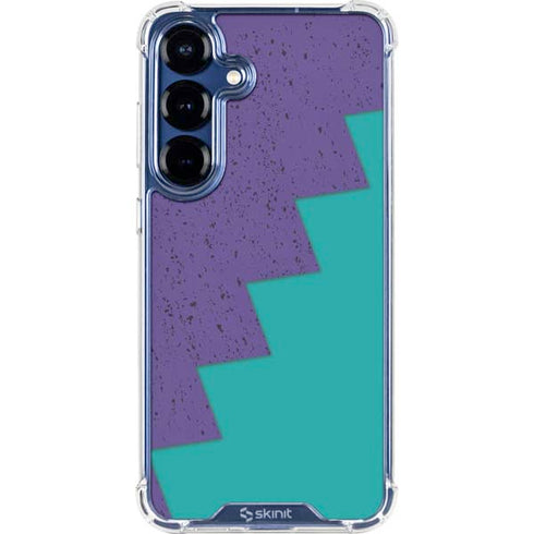 Purple Turquoise Zig Zag Galaxy S25 Clear Case