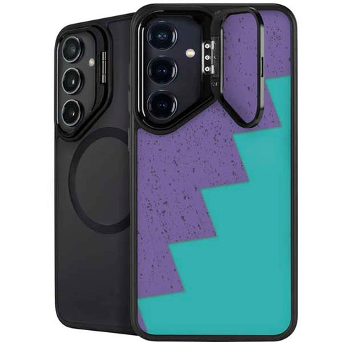 Purple Turquoise Zig Zag Galaxy S26 Kickstand Case