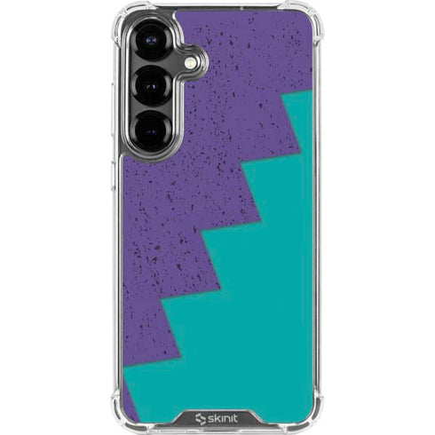 Purple Turquoise Zig Zag Galaxy S26 Plus Clear Case